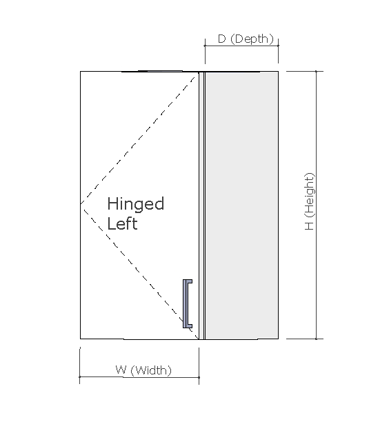 Upper Cabinet, One Door