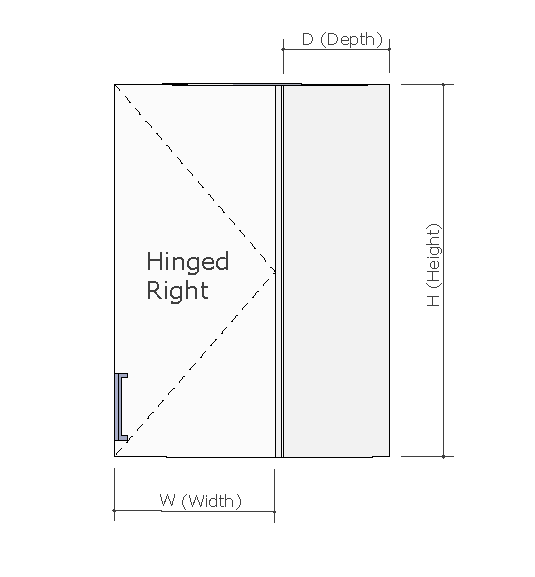 Upper Cabinet, One Door