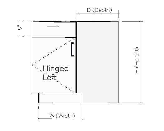 Base Cabinet, One Drawer, One Door